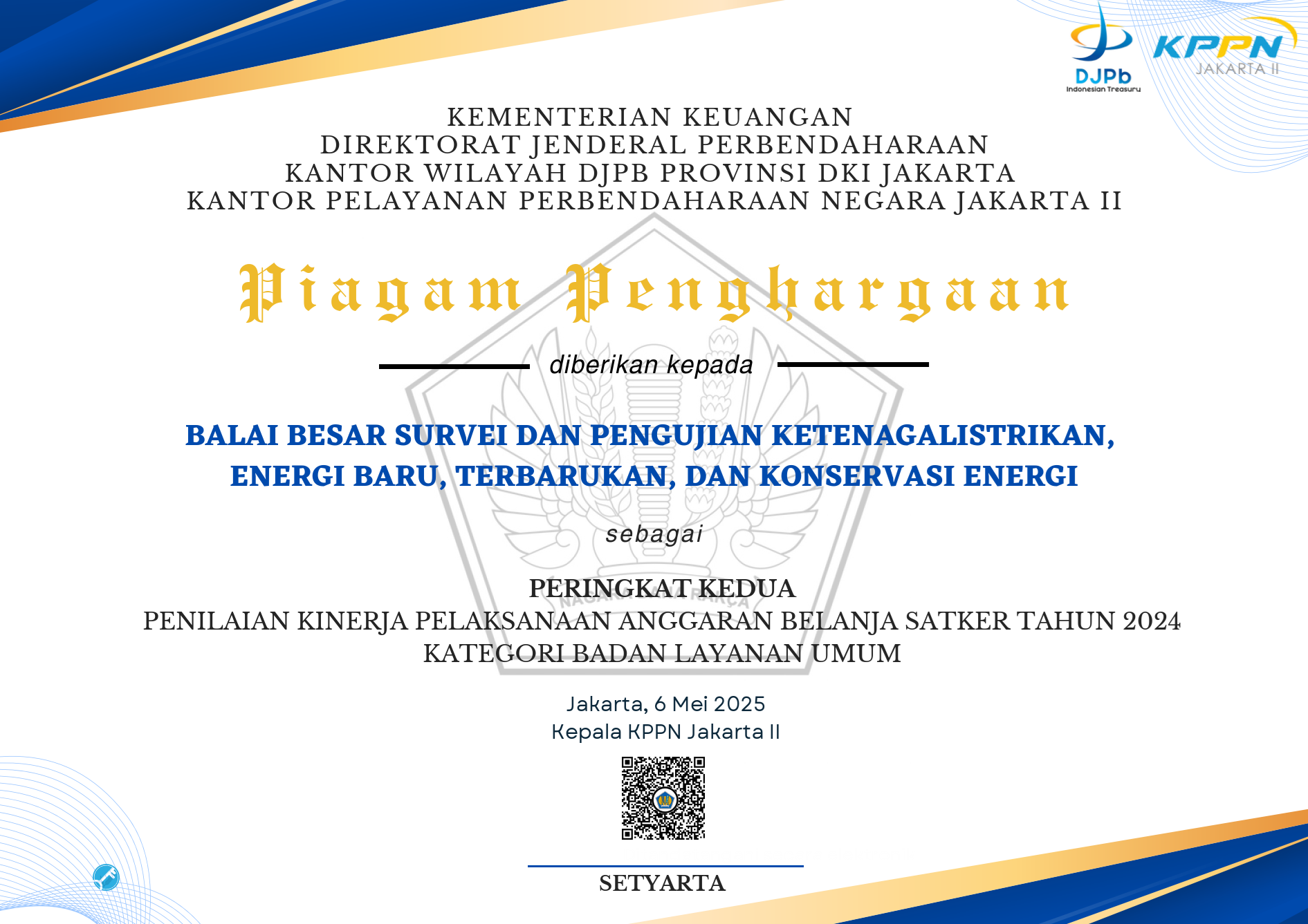 Prestasi Membanggakan BBSP KEBTKE